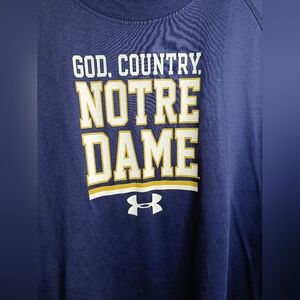 Under Armour Notre Dame Fighting Irish Performance XL Shirt Football NCAA Gym